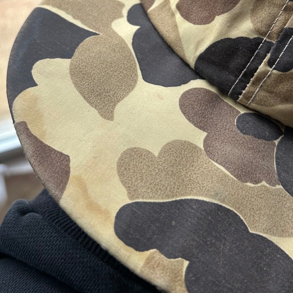 Vintage 80's Goretex Duck Camo Hat Camouflage Hat Thermal Insulate Brown Black - Picture 7 of 9